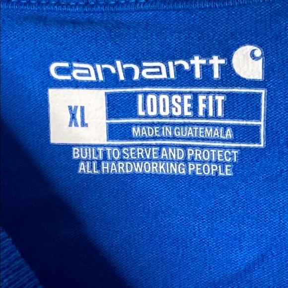Carhartt Blue Short Sleeve Pocket Tee Men’s Size XL - Picture 5 of 7